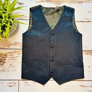 Navy Pinstriped Suit Vest, Boys size 12